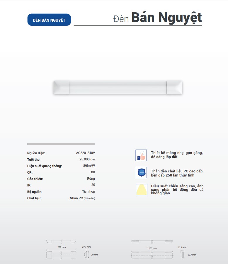 Panasonic - Đèn LED Bán Nguyệt SP Cao Cấp