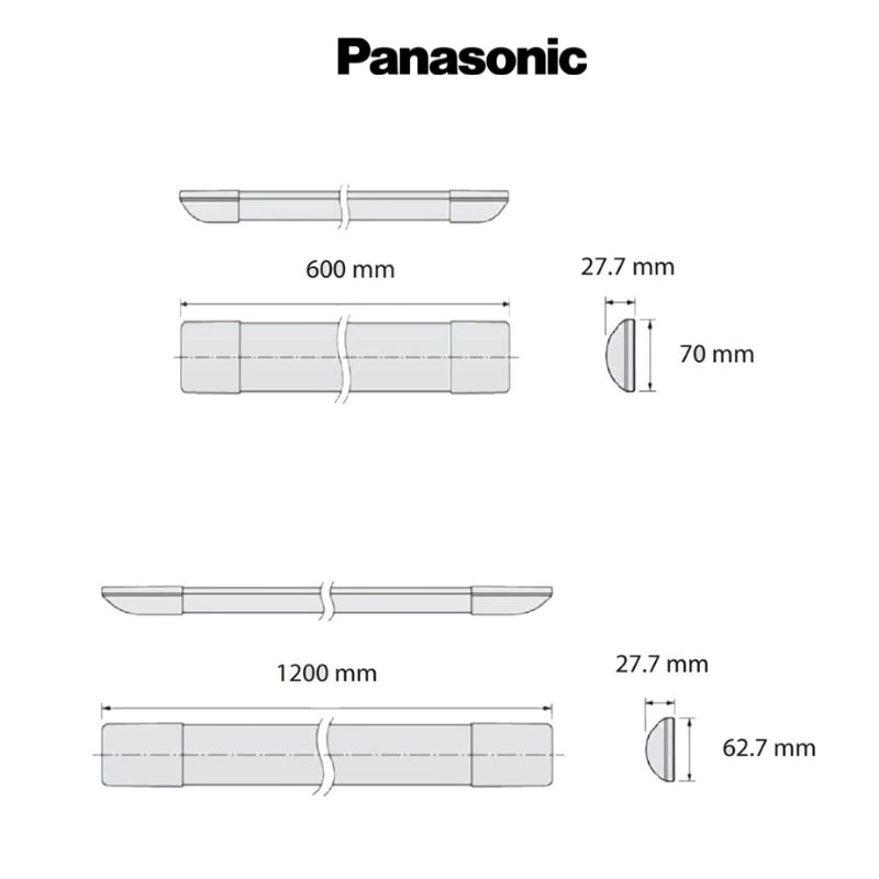 Panasonic - Đèn LED Bán Nguyệt SP 1m2 Panasonic V-Series 40W