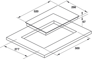 ban-ve-bep-hong-ngoai-hafele-hc-r302d-536-61-670 Bản vẽ bếp hồng ngoại 536.01.901 HC-R603D Hafele 2 vùng nấu