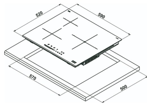 ban-ve-bep-tu-533-09-961-hafele Bản vẽ bếp từ Hafele 533.09.961 3 vùng nấu