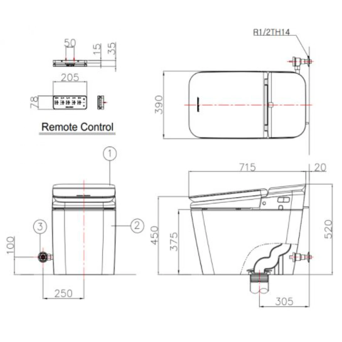 Bồn Cầu Điện Tử American Standard KP-8310 (KP8310) PLAT Nắp Êm - Ảnh 6