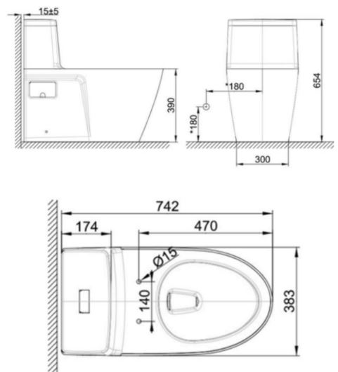 ban-ve-bon-cau-american-vf-1808et Bản vẽ bồn cầu American Standard VF-1808ET
