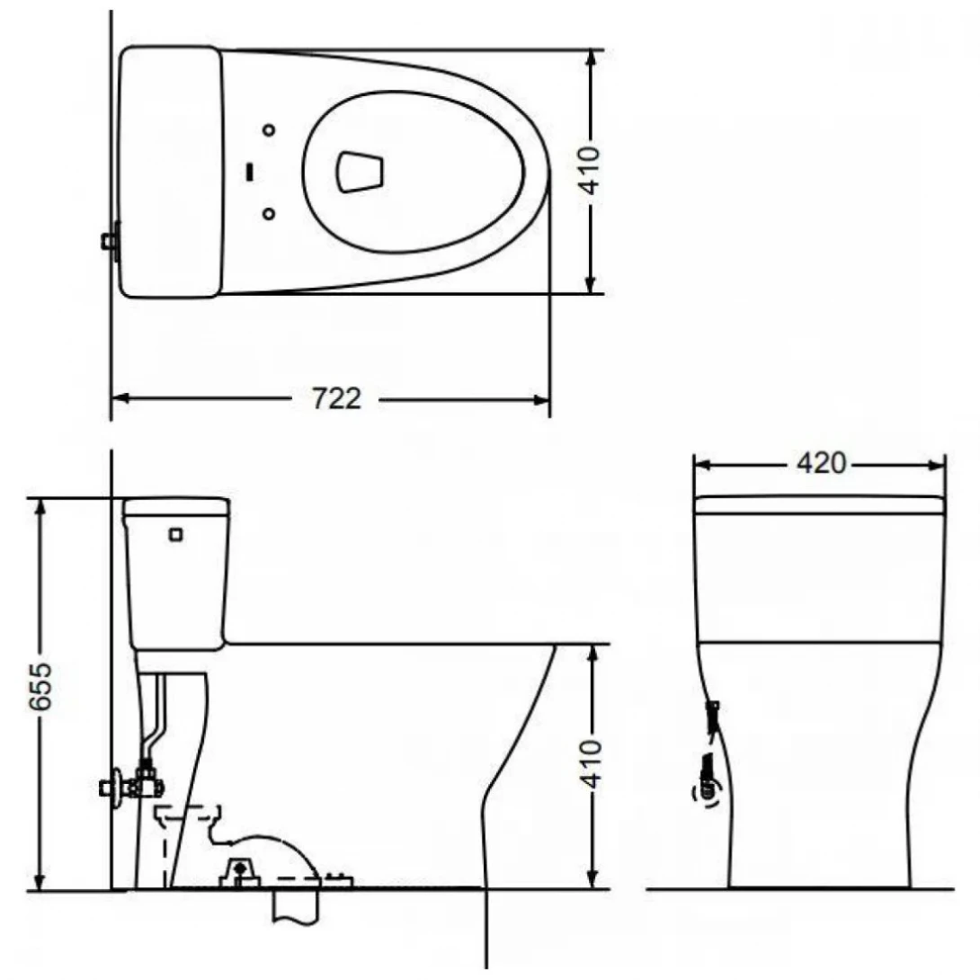 Bồn Cầu Điện Tử TOTO MS188VKW23/T53P100VR Nắp Washlet TCF47360GAA S7 - Ảnh 2