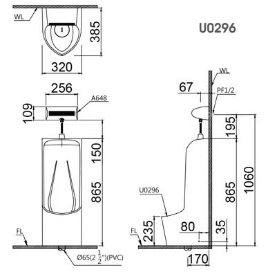 ban-ve-caesar-u0296 Bản vẽ kỹ thuật bồn tiểu Caesar U0296