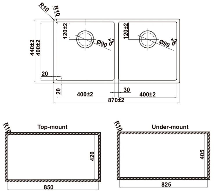 ban-ve-chau-bep-567 Kích thước chậu rửa chén Hafele 567.24.437