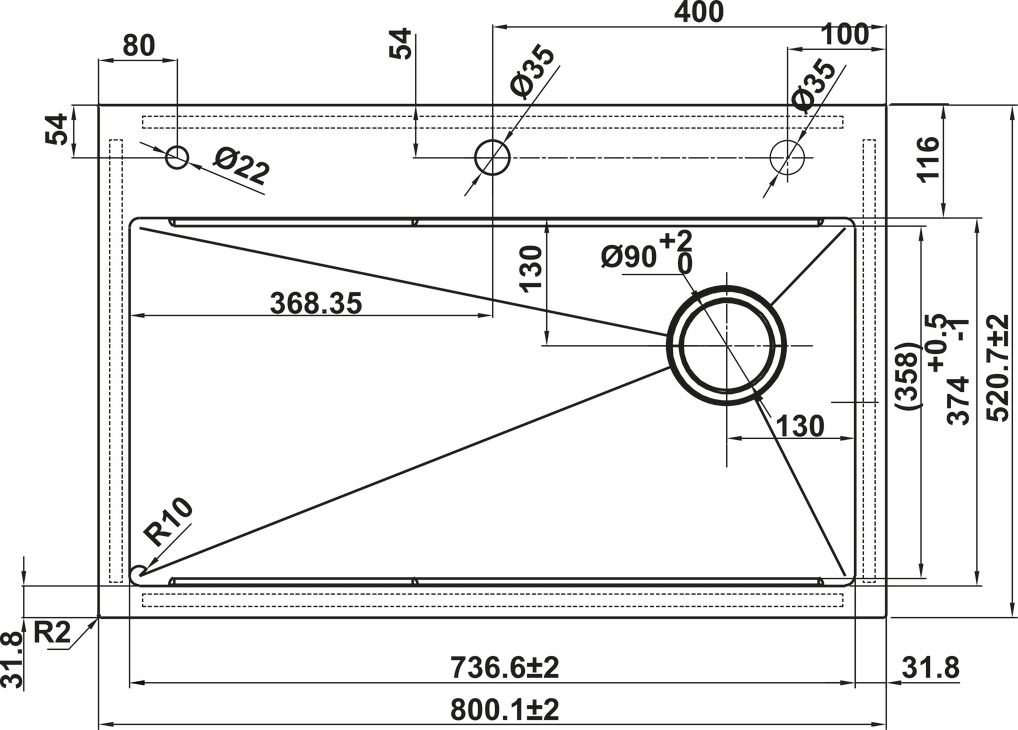 ban-ve-chau-rua-chen-hafele-567 Bản vẽ chậu bếp 567.24.488 Hafele 1 hộc