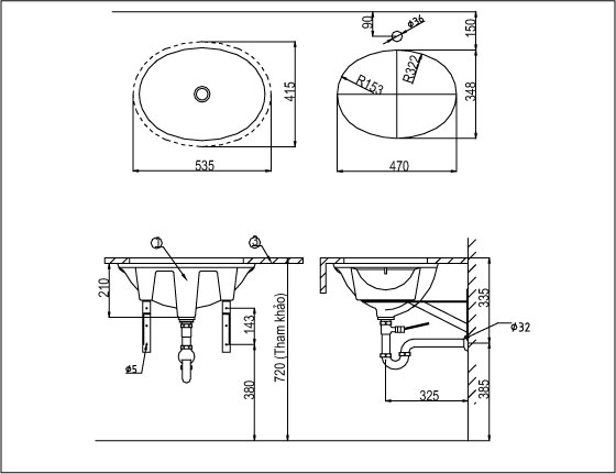 ban-ve-chau-rua-lavabo-inax-l-2293v-oval Bản vẽ bồn rửa mặt lavabo INAX L2293V