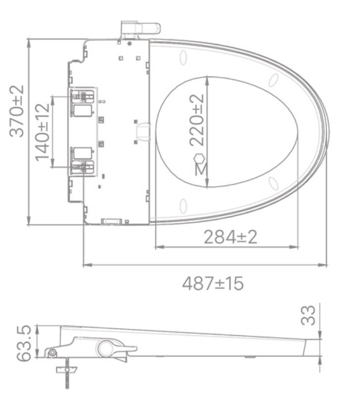 ban-ve-inax-cw-s32vn-1 Bản vẽ nắp rửa cơ bồn cầu Inax CWS32 VN-1