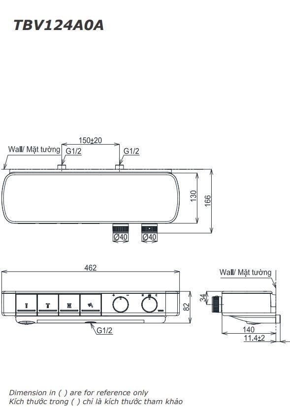 ban-ve-kich-thuat-voi-sen-tbv124a0a Bản vẽ kích thước vòi sen TBV124B0A