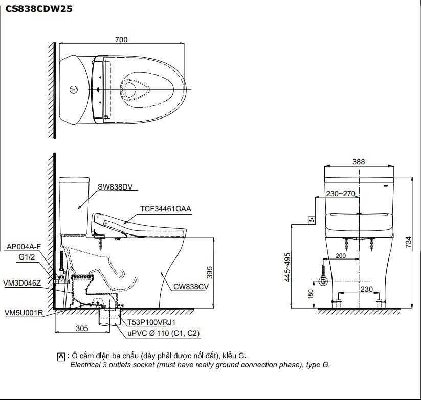 ban-ve-kich-thuoc-bon-cau-cs838cdw25-3 Bản vẽ kích thước bồn cầu CS838CDW25