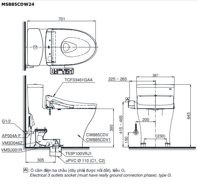 ban-ve-kich-thuoc-bon-cau-ms885dw25-3 Bản vẽ kích thước bồn cầu MS885DW25