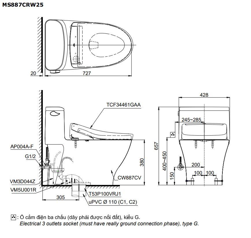 ban-ve-kich-thuoc-bon-cau-ms887crw25-2 Bản vẽ kích thước bồn cầu MS887CW25