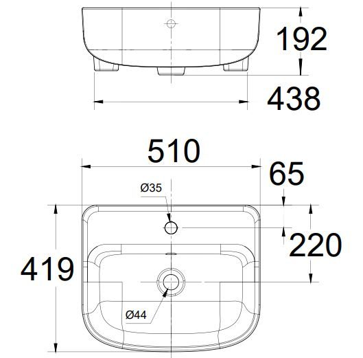 ban-ve-lavabo-american-0533-wt Bản vẽ kích thước lavabo rửa mặt 0533WT American