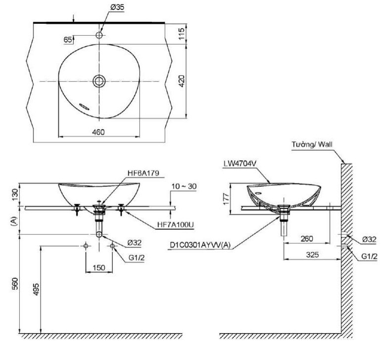 ban-ve-lavabo-toto-lt4704g17-mbl Bản vẽ bồn rửa mặt TOTO LT4704G17#MBL