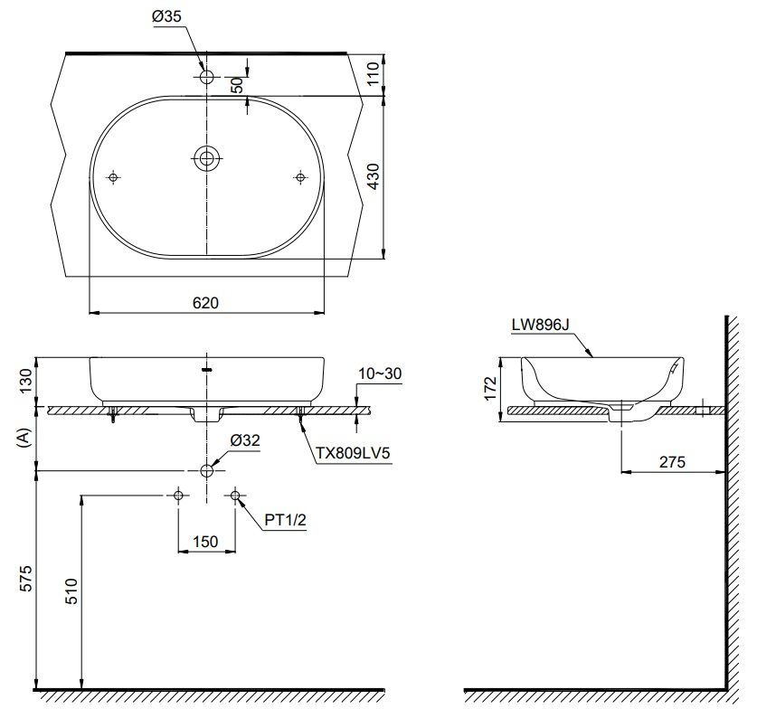 ban-ve-lavabo-toto-lw896jw-f-mdr-tdm Bản vẽ bồn rửa mặt TOTO LW896JW/F MDR đặt bàn