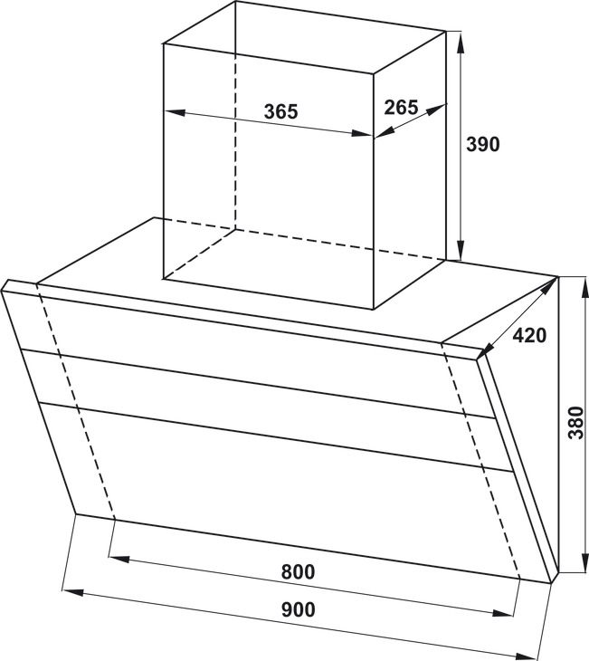 ban-ve-may-hut-mui-hafele-533 Bản vẽ máy hút mùi âm tủ HC H901WB Hafele 533.83.655