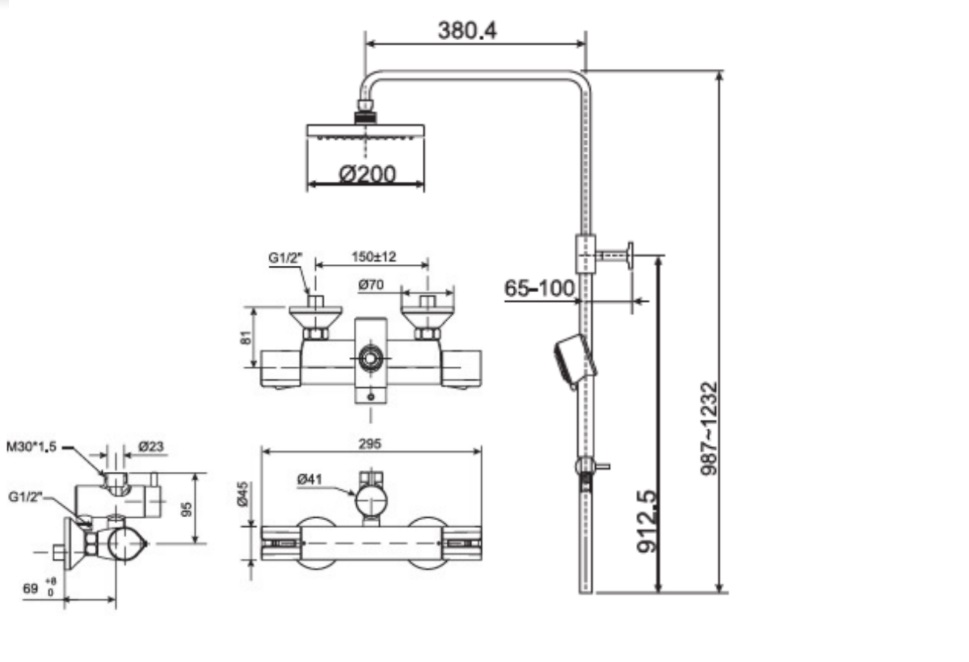 ban-ve-sen-cay-american-wf-4948-d200 Bản vẽ kỹ thuật sen cây American WF4948 D200