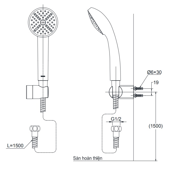 ban-ve-tay-sen-toto-dgh104zr Bản vẽ tay sen tắm TOTO DGH104ZR