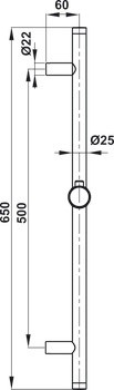 Bản vẽ thanh trượt Hafele 485.60.704 màu đen