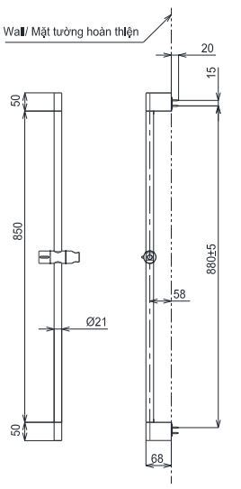 ban-ve-thanh-truot-sen-tam-toto-tbw07018a Bản vẽ thanh trượt tay sen TBW07018A TOTO