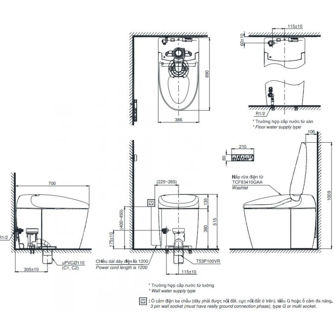 Bồn Cầu Thông Minh TOTO CS921VT/TCF85510GAA/T53P100VR Neorest AS - Ảnh 2