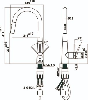 ban-ve-voi-bat-hafele-567-24-498 Bản vẽ vòi bếp Hafele 567.24.498 nóng lạnh rút dây