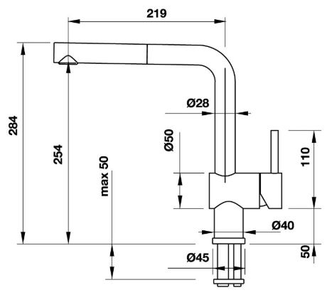 ban-ve-voi-bep-hafele-565 Bản vẽ vòi chậu bếp Blanco Linus-S