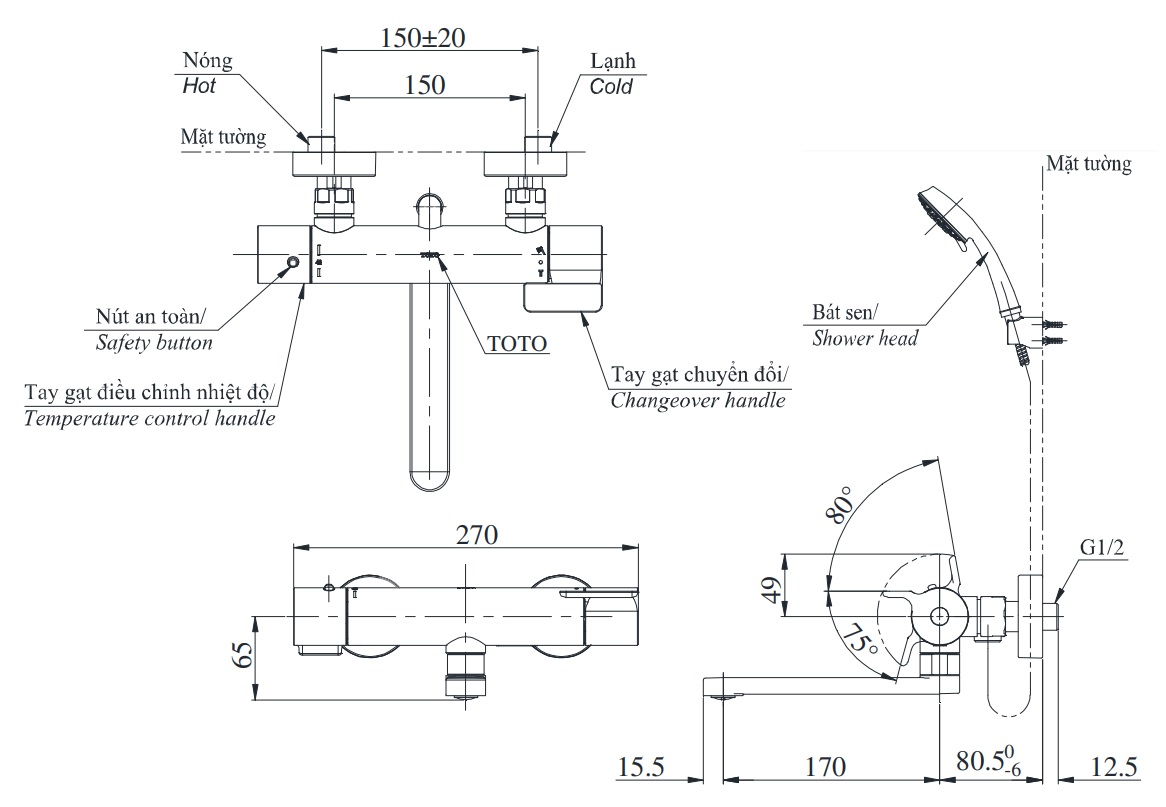 ban-ve-voi-sen-nhiet-do-toto-tbv03427v-dgh108zr-1 Bản vẽ sen tắm xả bồn TBV03427V DGH108ZR