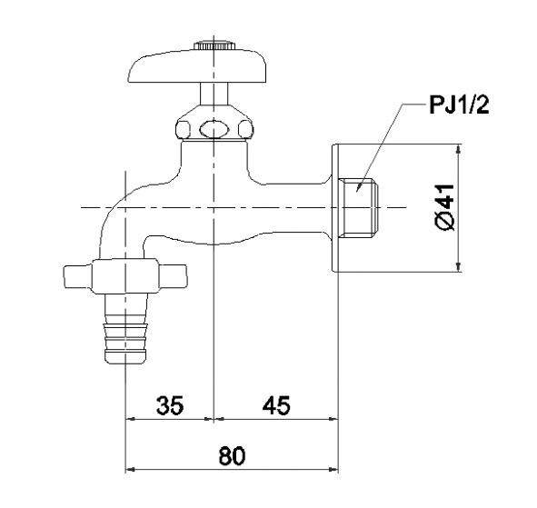 ban-ve-voi-toto-t26-13 Bản vẽ vòi TOTO T26-13