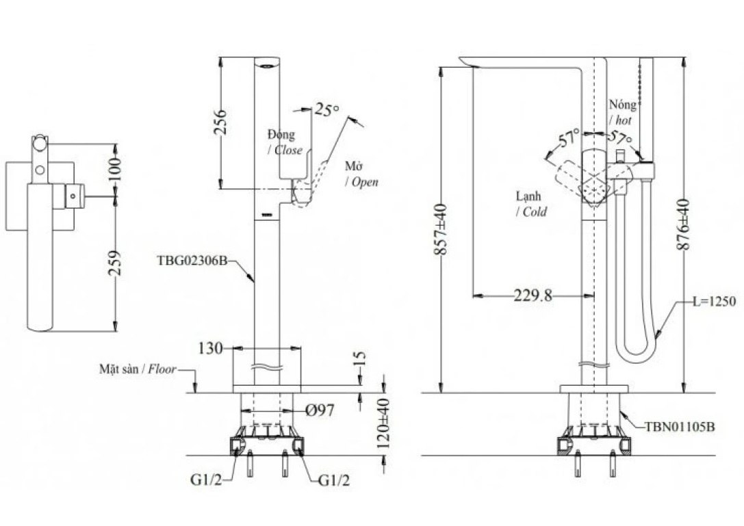 ban-ve-vtoto-tbg02306b-bfg-tbn01105b Bản vẽ vòi xả bồn TOTO TBG02306BA#BFG/TBN01105B