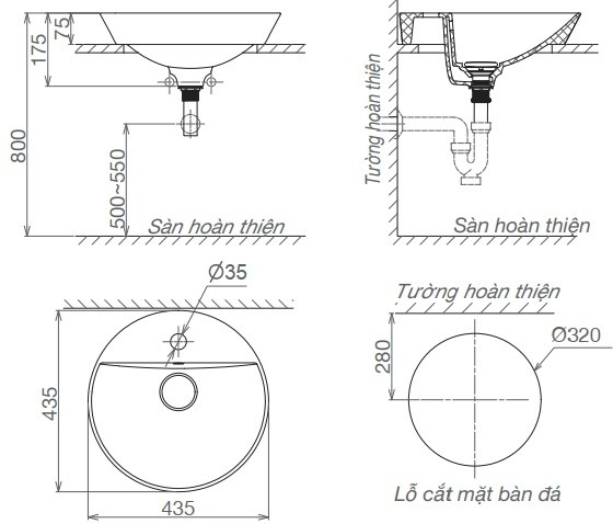 lavabo-viglacera-v26 Bản vẽ lavabo Viglacera V26 đặt bàn
