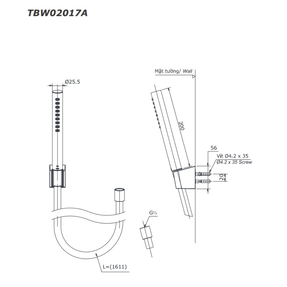 Vòi Sen Tắm Nhiệt Độ TOTO TBV10400V/TBW02017A Xả Bồn - Ảnh 4