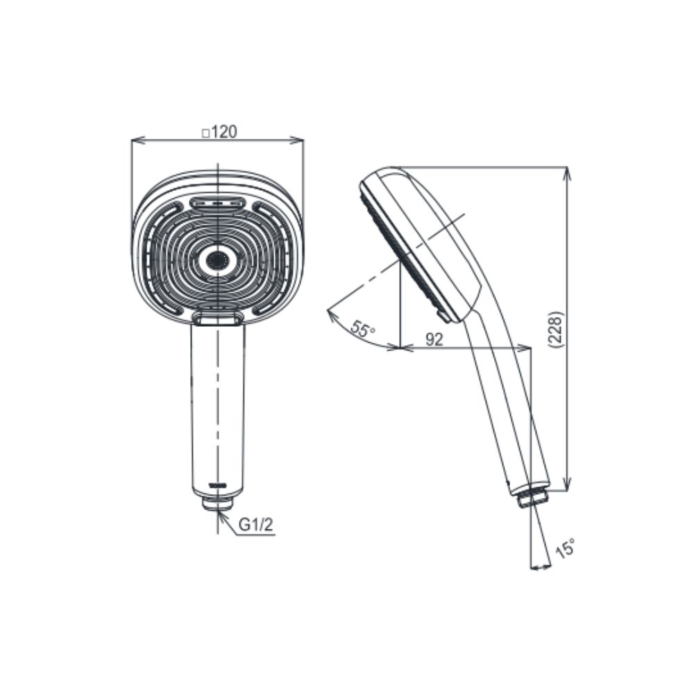 Vòi Sen Nhiệt Độ TOTO TBV124A0A/TBW15CE0A Dòng G 1 Chế Độ - Ảnh 2
