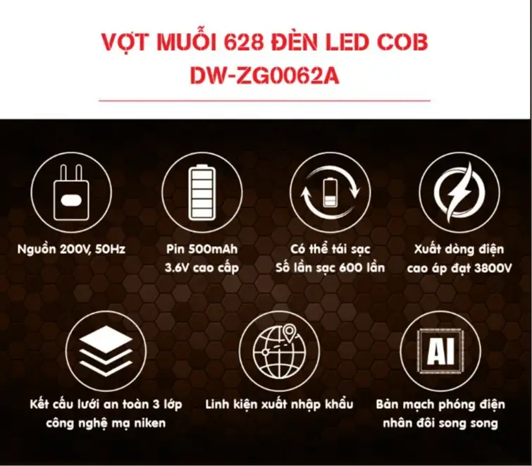 Vợt Muỗi Akimi Cao Cấp - Nhỏ Gọn, Tiện Lợi, Diệt Muỗi Nhanh Chóng - Ảnh 11