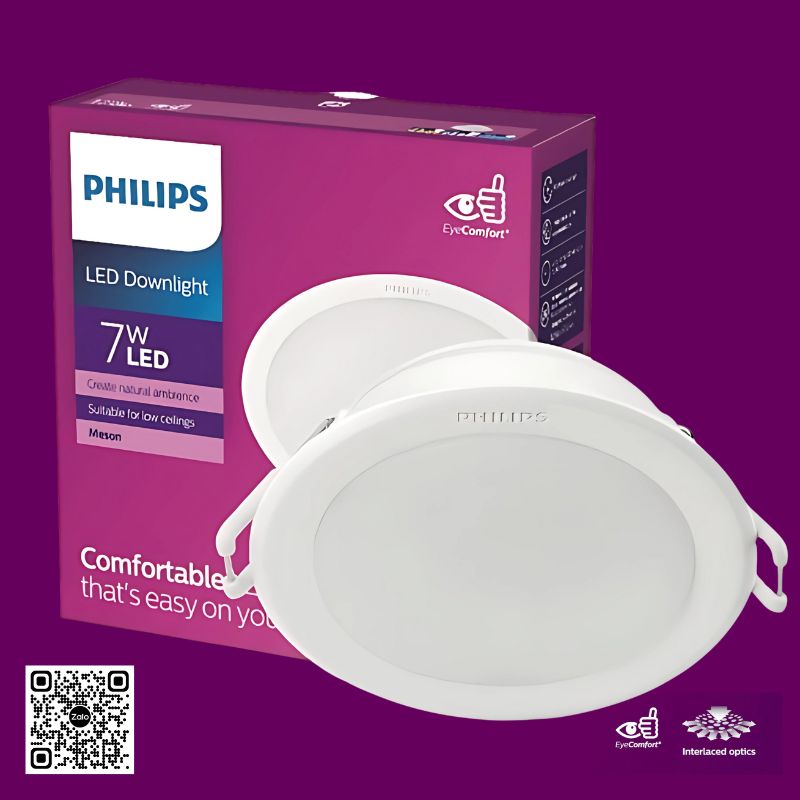 Âm trần Philips LED Meson IO 59445 /  7W (Φ90)