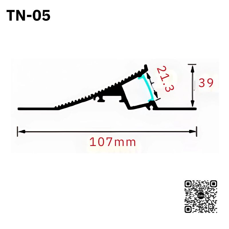 Thanh Nhôm Phào Chỉ Hắt Trần Lắp Âm 3m | TN-05