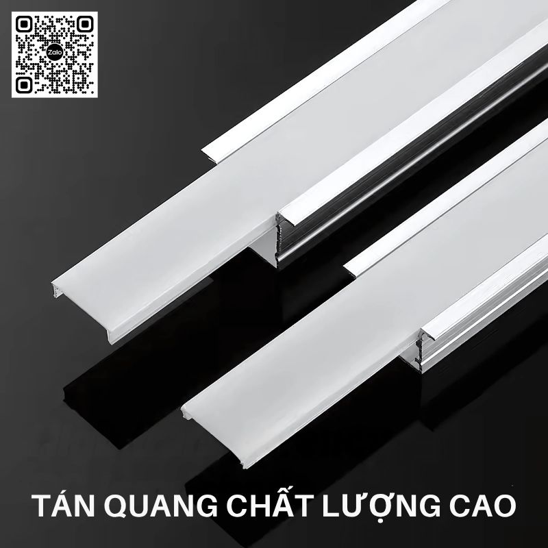 Thanh Nhôm LED Lắp Âm Loại Dày - Màu Đen - Dài 2m | A508B - Ảnh 4