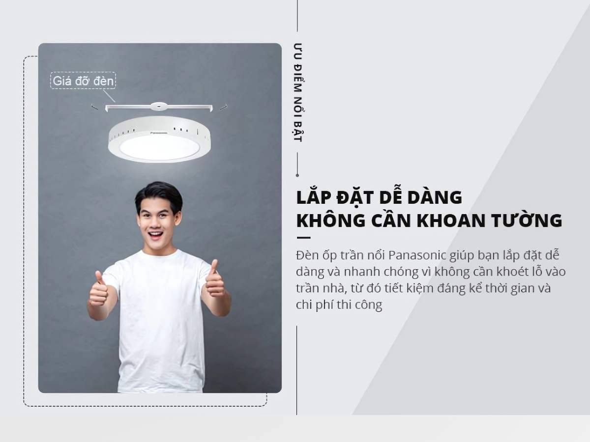 4-18 Panasonic - Đèn LED Ốp Trần Nổi Tròn 6W | NNNC7632088 / NNNC7633088 / NNNC7637088