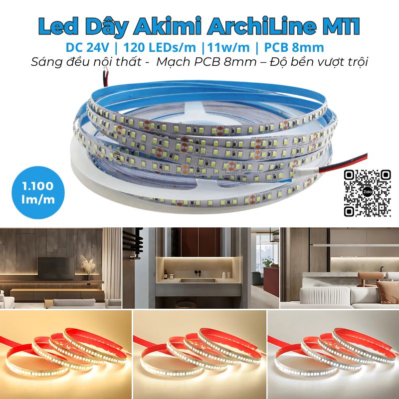 60-4 Led Dây Akimi ArchiGrow G15 – Giải Pháp Chiếu Sáng Hắt Trần Chuẩn Kiến Trúc Cho Nội Thất