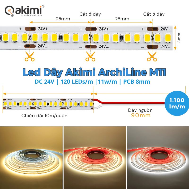 Led Dây Akimi ArchiLine M11 24V (Cuộn 10m) - Ảnh 2