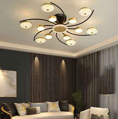 ADR- Đèn Ốp Trần Hiện Đại Thân Vàng Ø1000 | ĐT-H286/12
