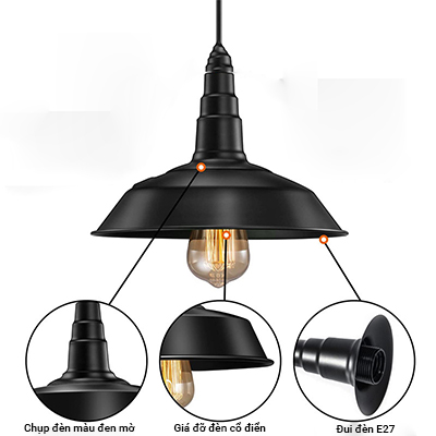 BNN- Đèn Thả Bắc Âu Ø360 | TCF04 KL - Ảnh 6