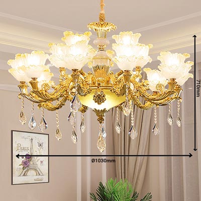SLT– Đèn Chùm Pha Lê Ø1030 | CODE 8669/10+5 - Ảnh 2