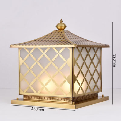 EURO - Đèn Cổng Đồng Nguyên Chất Lập Phương Caro | EUCN-006.H - Ảnh 2