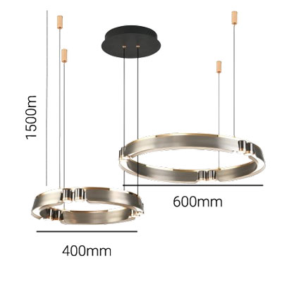 Đèn Thả Hiện Đại Ø400 + Ø600 | T-55 - EUROTO - Ảnh 2