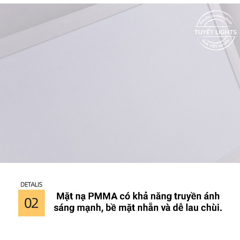 7-16 Mặt nạ đèn LED phẳng PMMA truyền sáng mạnh, bề mặt nhẵn dễ lau chùi thương hiệu Tuyết Lights