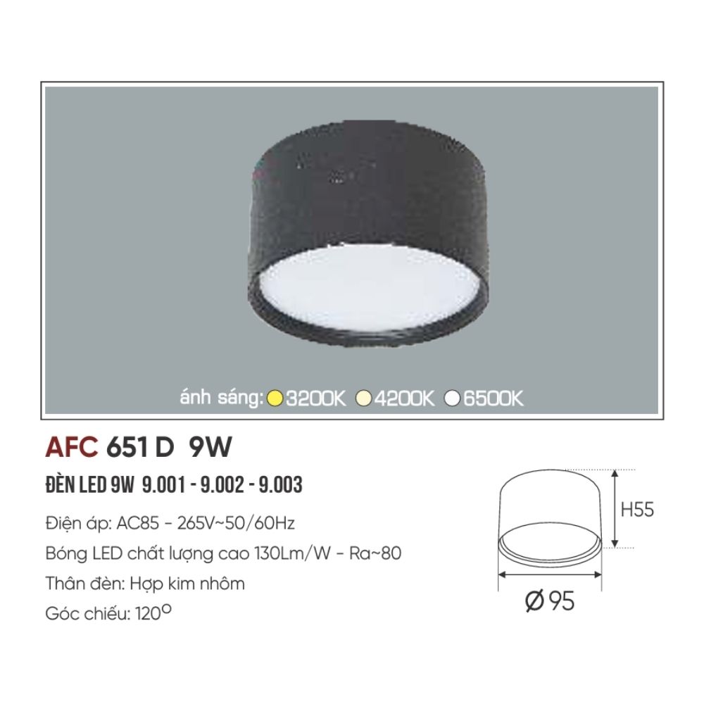 Anfaco – Đèn Lon Nổi Tròn 9W | AFC 651 - Ảnh 5