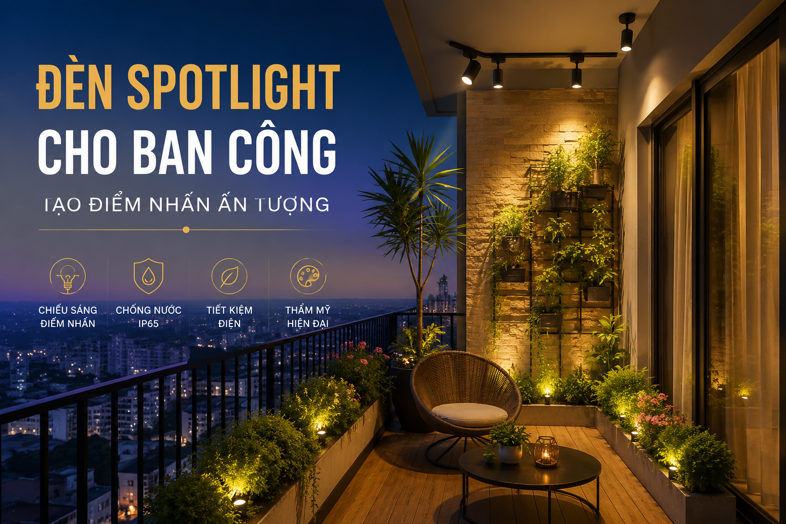 Đèn Spotlight Cho Ban Công Tạo Điểm Nhấn Ấn Tượng – Giải Pháp Chiếu Sáng Đẹp Và Hiện Đại