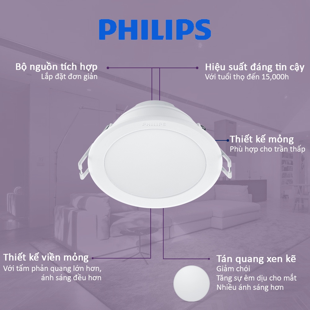 Âm Trần Philips Meson Recessed IO 59449 9W (Φ100) - Ảnh 4