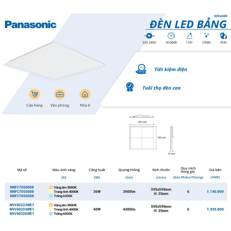Đèn LED Panel Philips 600x600 - 42W - Ảnh 5